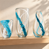 how to display glass art collection