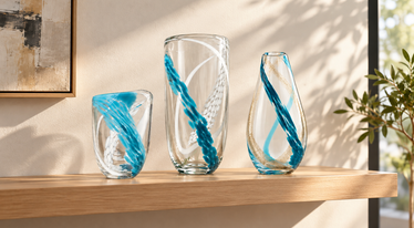 how to display glass art collection