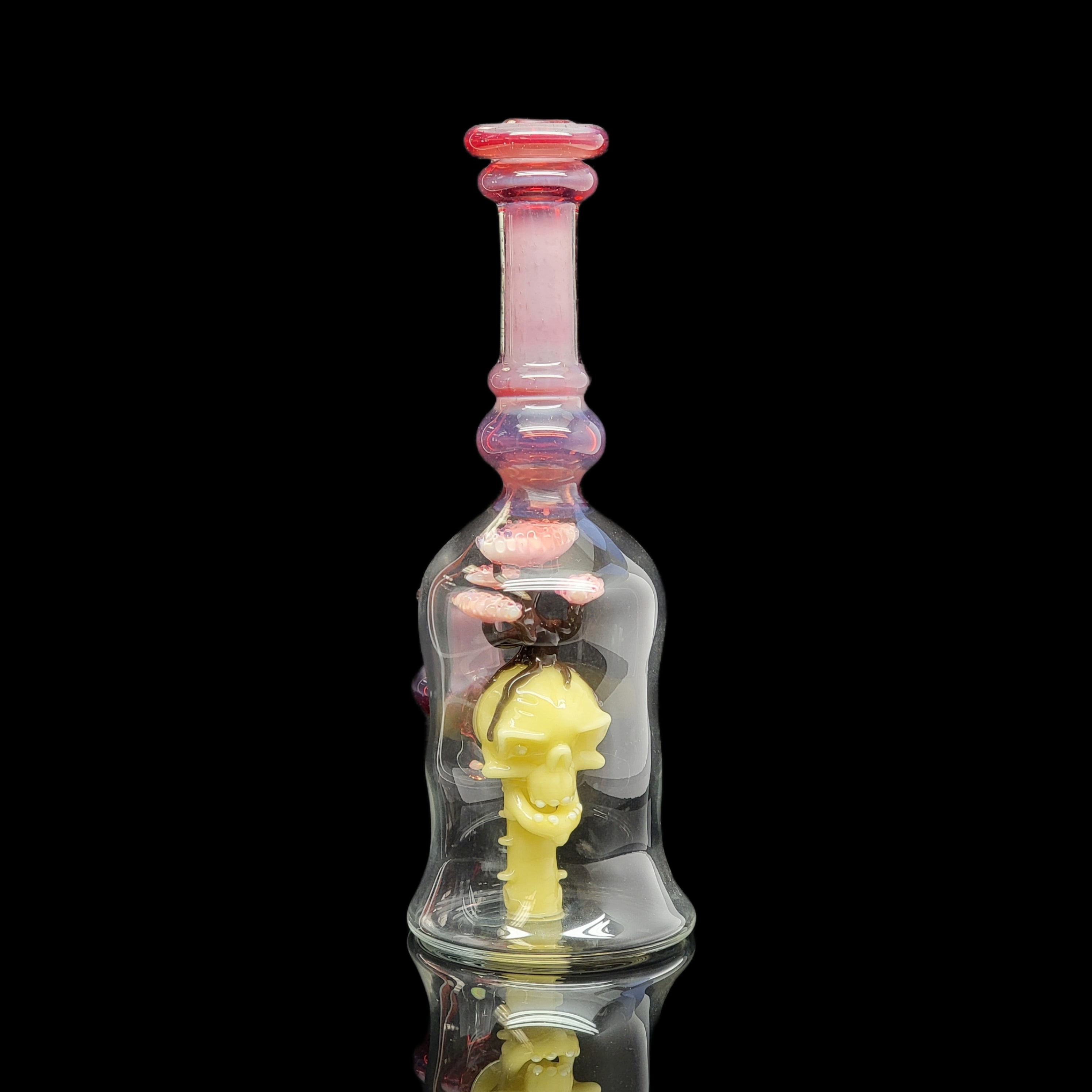 Bonsai Skull In Bottle Rig By Ras Glass