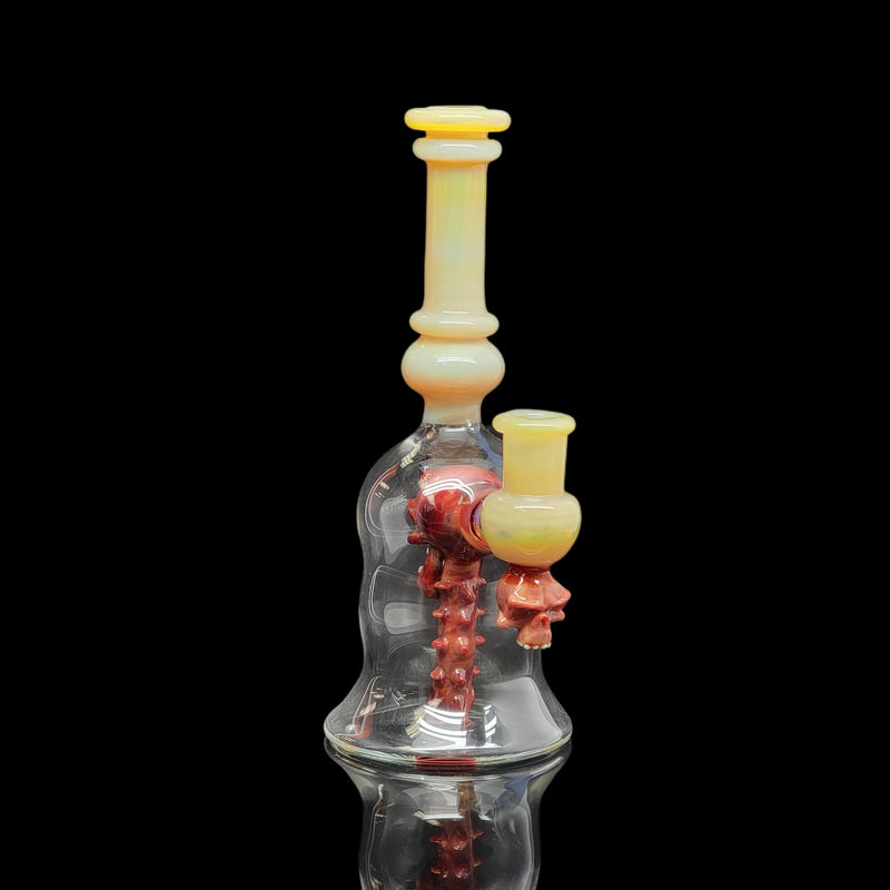 Skull In Bottle Rig By Ras Glass