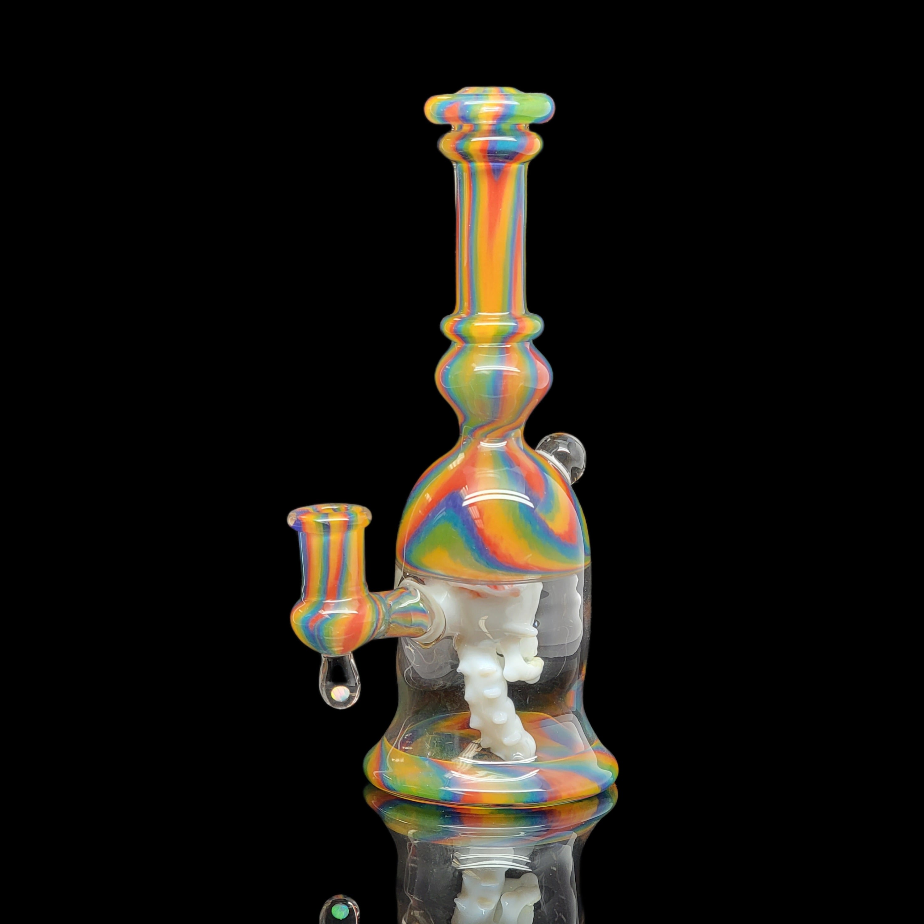 Skull In Bottle Rig By Ras Glass x Mshea