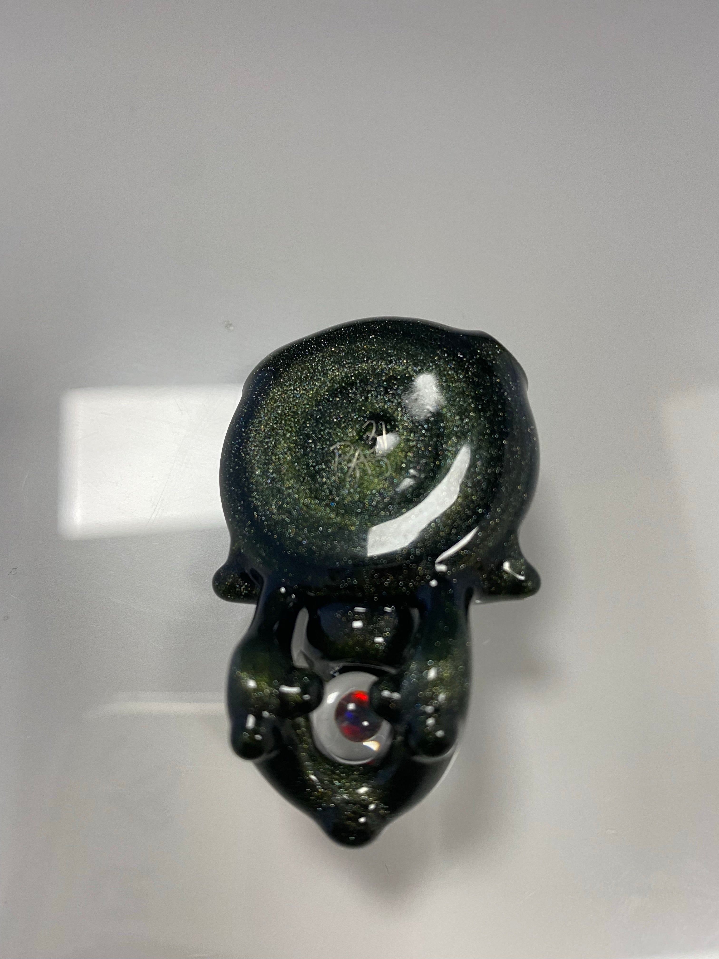 Skull Opal Pendant by Ras Glass